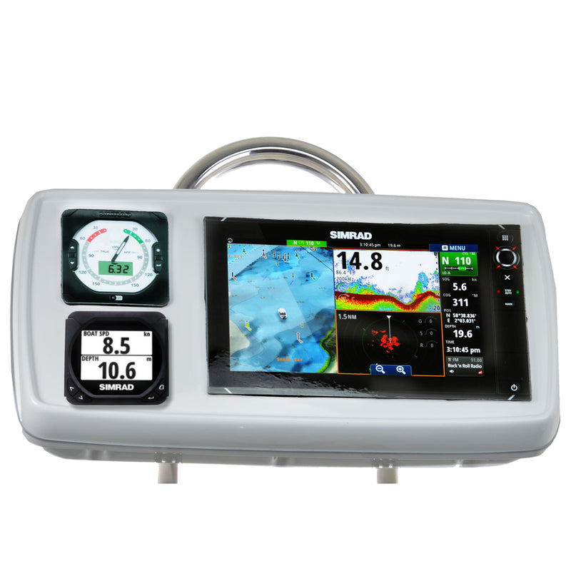 NavPod GP1176 SystemPod Pre-Cut f/Simrad NSS12 evo2 or B&G Zeus2 12 & 2 Instruments f/9.5" Wide Guard